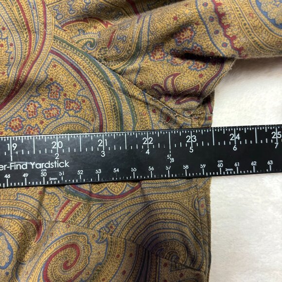 Lauren Ralph Lauren Womens Long Sleeve Button Down Brown Paisley Western 1X - Picture 6 of 10